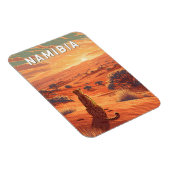 Namibia Illustration Reise Kunst Vintage Magnet (Rechte Seite)