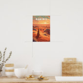 Namibia Illustration Reise Kunst Vintage Poster (Küche)