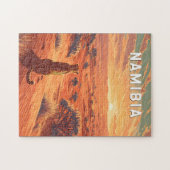 Namibia Illustration Reise Kunst Vintage Puzzle (Horizontal)