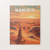 Namibia Illustration Reise Kunst Vintage
