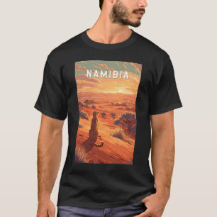 Namibia Illustration Reise Kunst Vintage T-Shirt