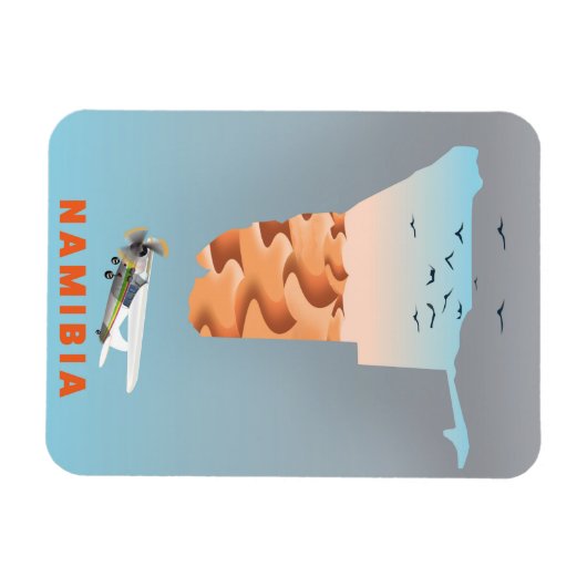 Namibia-Karte Magnet (Horizontal)