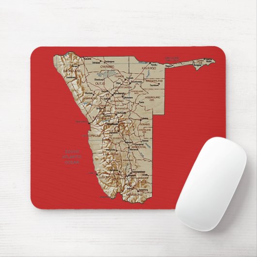 Namibia-Karte Mousepad (Mit Mouse)