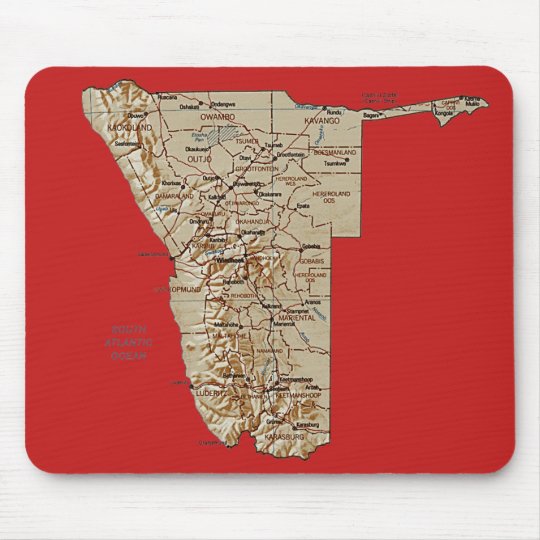 Namibia Karte Mousepad Zazzle De