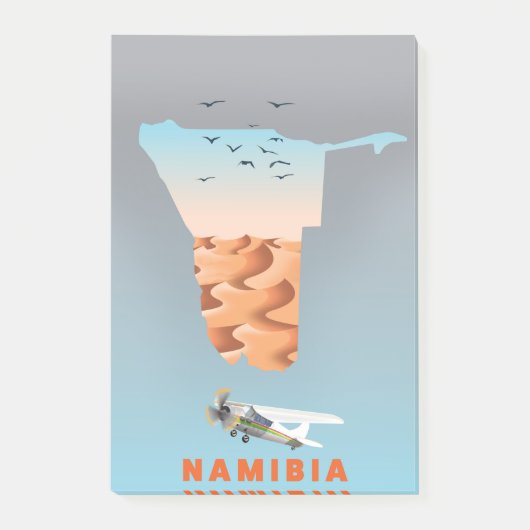 Namibia-Karte Post-it Klebezettel (Vorderseite)