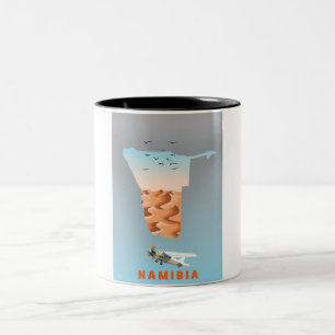 Namibia-Karte Zweifarbige Tasse