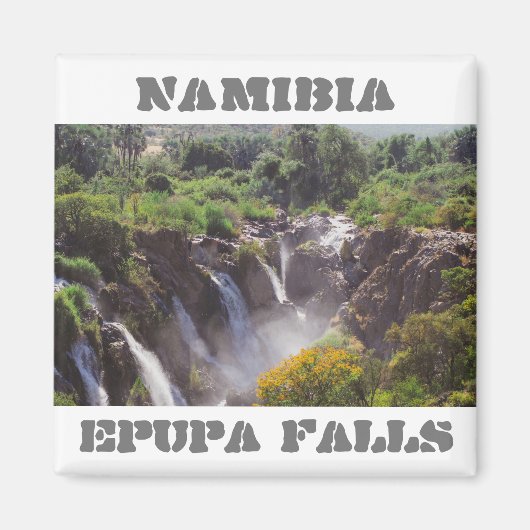 Namibia Kunene River Epupa Falls Landscape Baobabs Magnet (Vorne)