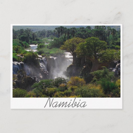 Namibia Kunene River Epupa Falls Landschaft Natur Postkarte (Vorderseite)