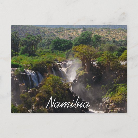 Namibia Kunene River Epupa Falls Landschaft Natur Postkarte (Vorderseite)