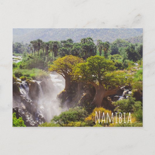 Namibia Kunene River Epupa Falls Landschaft Natur Postkarte (Vorderseite)