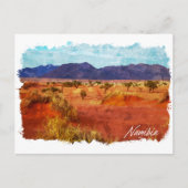 Namibia Landscape Panorama Watercolor Painting Postkarte (Vorderseite)