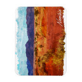 Namibia-Landschaft-Panorama-Aquarellmalerei Magnet (Vertikal)