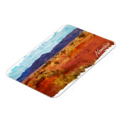 Namibia-Landschaft-Panorama-Aquarellmalerei Magnet (Linke Seite)