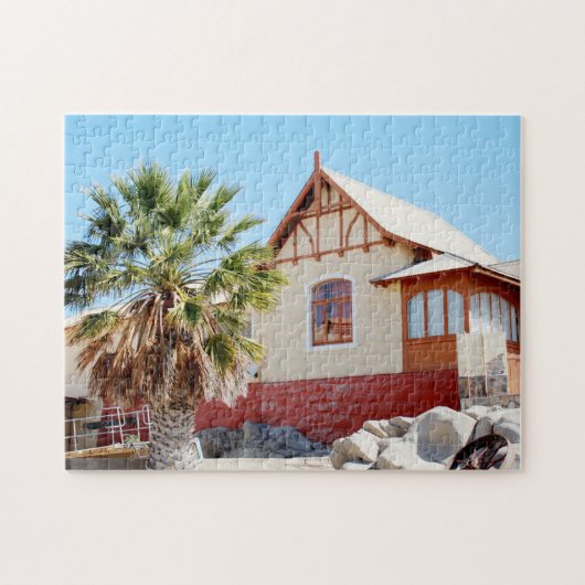 Namibia Lüderitz Architecture House Palm Tree Puzzle (Horizontal)