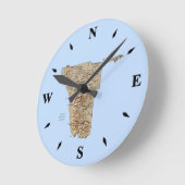 Namibia Map Clock Runde Wanduhr (Winkel)