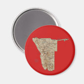 Namibia Map Magnet (Vorderseite/Rückseite)