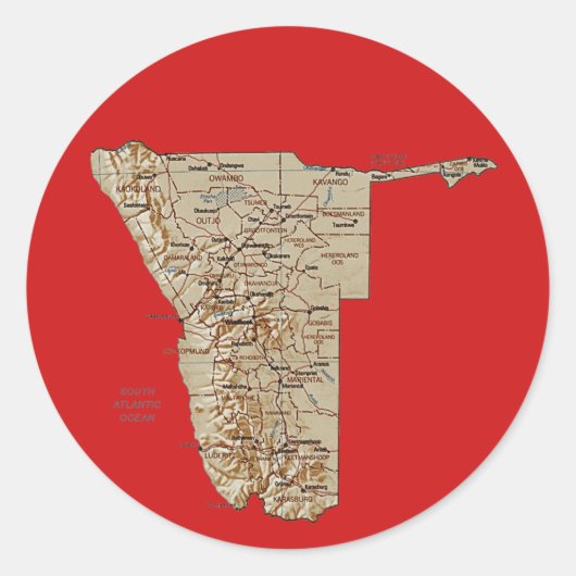 Namibia Map Sticker (Vorderseite)