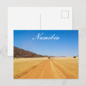 Namibia MarienŌ Savannah Landschaft Postkarte (Vorne/Hinten)