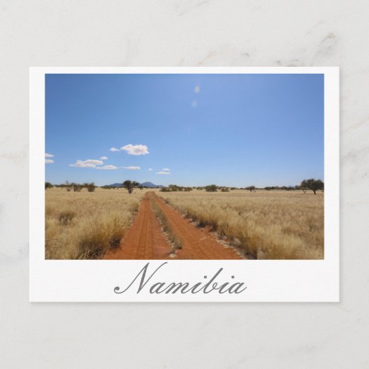 Namibia MarienŌ Savannah Landschaft Postkarte (Vorderseite)