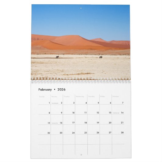NAMIBIA-Mauerkalender Kalender (Feb 2026)