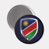 Namibia Metallic Emblem Magnet (Vorderseite/Rückseite)