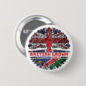 Namibia Namibia Britisch-UK Tree Roots Flag Button (Vorne & Hinten)