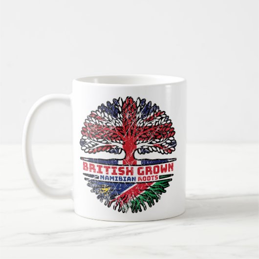 Namibia Namibia Britisch-UK Tree Roots Flag Kaffeetasse (Links)