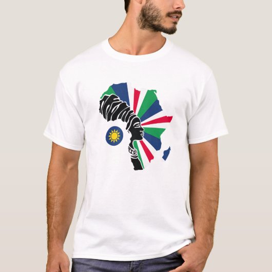 Namibia Namibia Flag Africa Map Ethnisches Erbe B T-Shirt (Vorderseite)