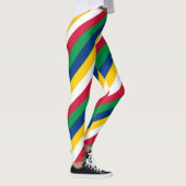 Namibia National Flag Colors Diagonal Striped Leggings (Rechts)