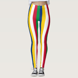 Namibia Nationalflagge Farben Vertikal Gestreift Leggings