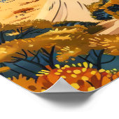 Namibia Print Safari Illustration Namibia Reise Poster (Ecke)
