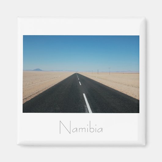 Namibia Road Highway Deep Landschaftsmagnet Magnet (Vorne)