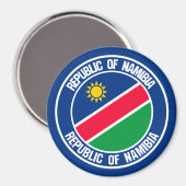 Namibia Round Emblem Magnet (Vorderseite/Rückseite)