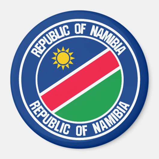 Namibia Round Emblem Magnet (Vorne)