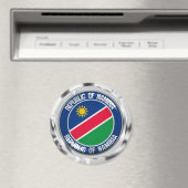 Namibia Round Emblem Magnet (In Situ (Geschirrspüler))