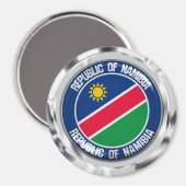 Namibia Round Emblem Magnet (Vorderseite/Rückseite)