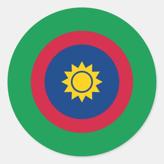 Namibia-Roundel-Flaggensybol Runder Aufkleber (Vorderseite)
