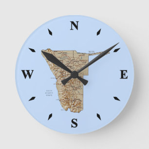 Namibia Runde Wanduhr