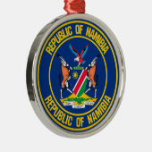 Namibia-RundEmblem Ornament Aus Metall (Rechts)