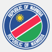 Namibia-RundEmblem Runder Aufkleber (Vorderseite)