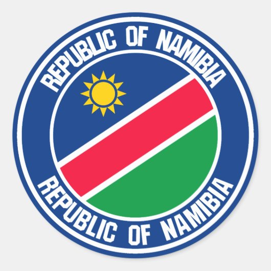 Namibia-RundEmblem Runder Aufkleber (Vorderseite)