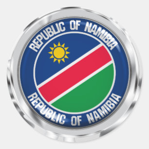 Namibia-RundEmblem Runder Aufkleber