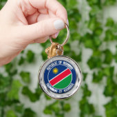 Namibia-RundEmblem Schlüsselanhänger (Hand)