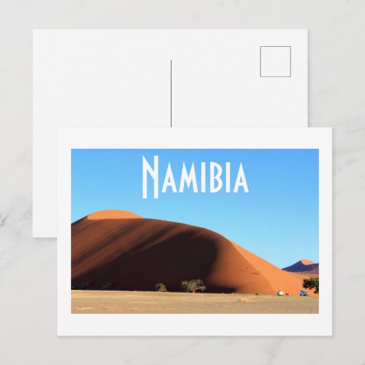 Namibia Sand Dune 45 Landschaft Sossusvlei Postkarte (Vorne/Hinten)