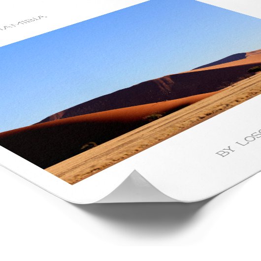 Namibia Sand Dune Panorama View Poster (Ecke)