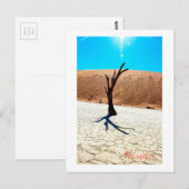 Namibia Sand Dunes Landschaft Sossusvlei Postkarte (Vorne/Hinten)