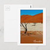 Namibia Sand Dunes Landschaft Sossusvlei Postkarte (Vorne/Hinten)