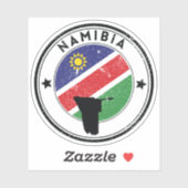 Namibia Siegel Sticker Round Flag (Blatt)