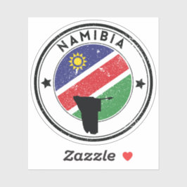 Namibia Siegel Sticker Round Flag