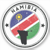 Namibia Siegel Sticker Round Flag (Vorderseite)